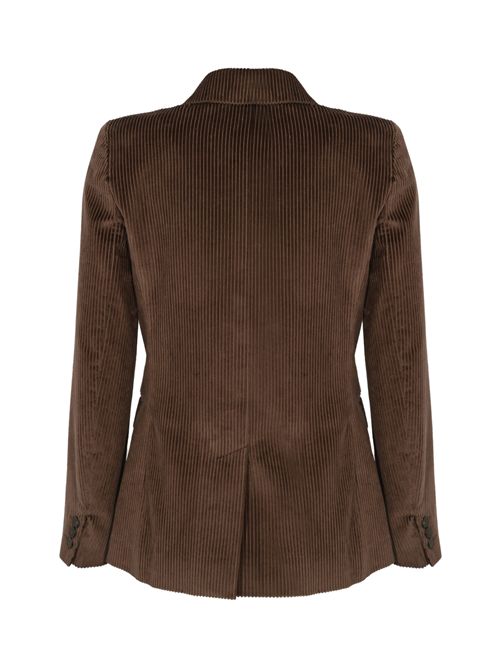 Giacca doppiopetto Katanga in velluto di cotone Cioccolato WEEKEND MAX MARA | 2525046062600015